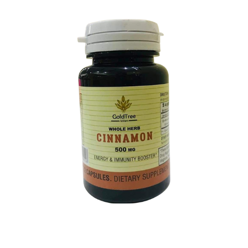 Buy GoldTree Cinnamon 500mg Capsules - Energy & Immunity Booster (72 Capsules) - Gold Tree Millers