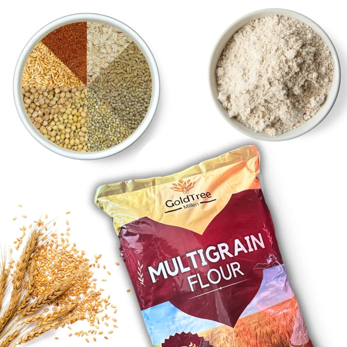 Buy Best Multigrain Flour / Multigrain Atta (16 Grains) 5KG - Order Now