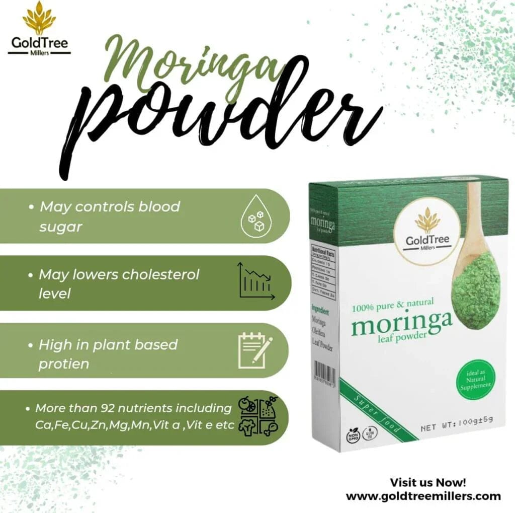 Best organic Moringa Powder Price in Pakistan 100g - Gold Tree Millers