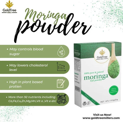 Best organic Moringa Powder Price in Pakistan 100g - Gold Tree Millers