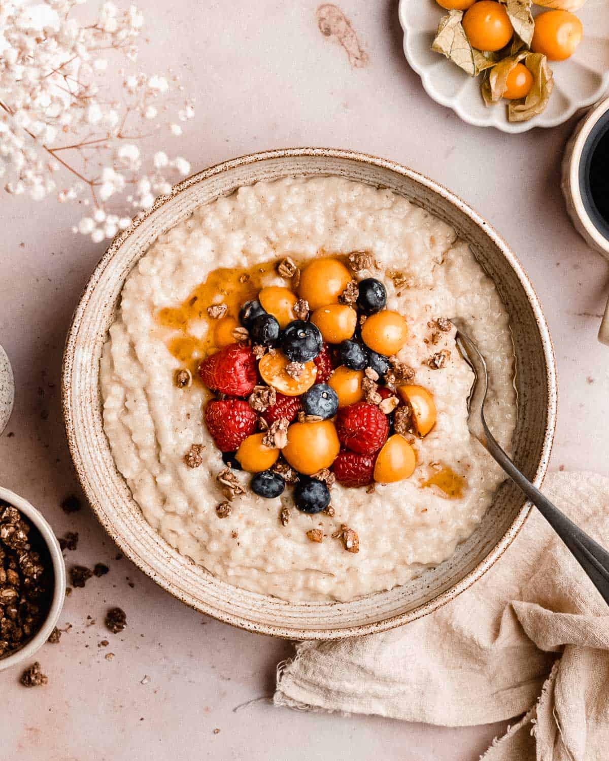Barley Porridge Breakfast Bowl with Chia Seeds: A Nutritious Start to Your Day